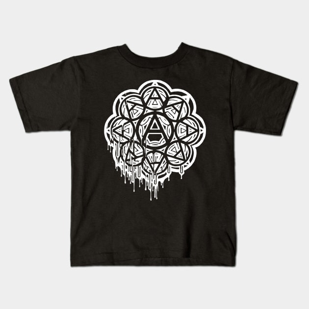 Anarcho Flower White Kids T-Shirt by BlackCollarPolitics